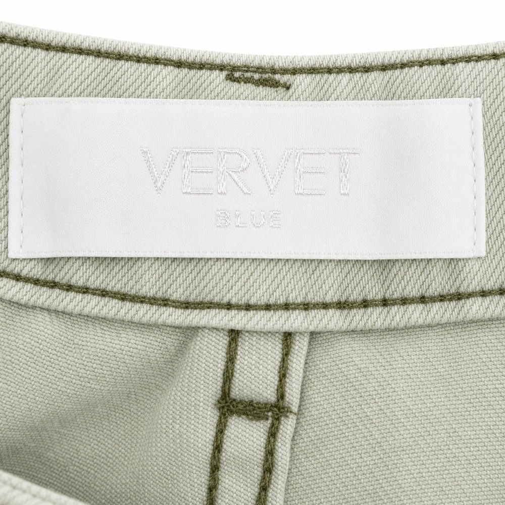 VERVET Wide Leg Jeans Women 28 Light Sage Green Utility High Rise Cargo - Picture 3 of 10